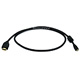 3ft 34AWG High Speed HDMI® Cable w/Ethernet w/Ferrite Core - HDMI® Micro Connector male to HDMI® Connector male - Black