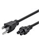 Image of 6ft 18AWG 3 Prong AC Power Cord Cable for Laptop/Notebook (C-5/5-15P) - Black