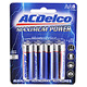 Product image for ACDelco Maximum Power AA Alkaline Battery 8-Pack