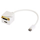 Video Splitter - MINI-DVI to HDMI® Female and DVI-D Female Splitter - Gold plated