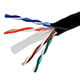 Product image for 1000FT 23AWG Cat6 500MHz UTP Solid, Riser Rated (CMR), Bulk Ethernet Bare Copper Cable - Black