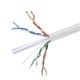 Product image for 1000FT 23AWG Cat6 500MHz UTP Solid, Riser Rated (CMR), Bulk Ethernet Bare Copper Cable - White
