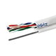 Image of 1000FT 24AWG Cat5e 350MHz UTP Solid + Iron, Riser Rated (VW-1), Bulk Ethernet Bare Copper Cable - White