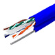Product image for 1000FT Cat 6 Bulk Bare Copper Ethernet Network Cable UTP, Solid, Riser Rated (VW-1), 500MHz, 24AWG - Blue