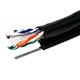 Product image for 1000FT Cat 6 Bulk Bare Copper Ethernet Network Cable UTP, Solid, Riser Rated (VW-1), 500MHz, 24AWG - Black