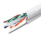 Product image for 1000FT Cat 6 Bulk Bare Copper Ethernet Network Cable UTP, Solid, CMX (VW-1), 500MHz, 24AWG - White