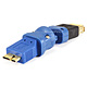 Product image for USB 3.0 Micro B Male to USB 2.0 A Female Adapter (Gold Plated)