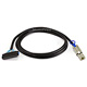2m 28AWG External Mini SAS 26pin (SFF-8088) Male to Internal SAS 32pin (SFF-8484) Female Cable - Black