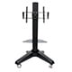 Product image for Mobile HDTV Stand w/ Adjustable Glass Shelf (Max 132Lbs, 32~60inch) - Black