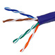Product image for 1000FT 24AWG Cat5e 350MHz UTP Solid, Riser Rated (CMR), Bulk Ethernet Bare Copper Cable - Purple