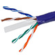 Product image for 1000FT 24AWG Cat6 550MHz UTP Stranded, In-Wall Rated (CM), Bulk Ethernet Bare Copper Cable - Purple