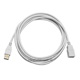 10ft USB 2.0 A Male to A Female Extension 28/24AWG Cable (Gold Plated) - WHITE