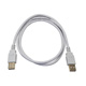 3ft USB 2.0 A Male to A Male 28/24AWG Cable (Gold Plated) - WHITE