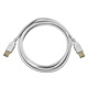 6ft USB 2.0 A Male to A Male 28/24AWG Cable (Gold Plated) - WHITE