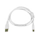 3ft USB 2.0 A Male to Mini-B 5pin Male 28/24AWG Cable w/ Ferrite Core (Gold Plated) - WHITE