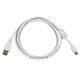 6ft USB 2.0 A Male to Mini-B 5pin Male 28/24AWG Cable w/ Ferrite Core (Gold Plated) - WHITE