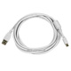 10ft USB 2.0 A Male to Mini-B 5pin Male 28/24AWG Cable w/ Ferrite Core (Gold Plated) - WHITE