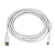 15ft USB 2.0 A Male to Mini-B 5pin Male 28/24AWG Cable w/ Ferrite Core (Gold Plated) - WHITE
