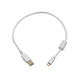 Image of 1.5ft USB 2.0 A Male to Micro 5pin Male 28/24AWG Cable w/ Ferrite Core (Gold Plated) - WHITE