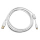 Image of 10ft USB 2.0 A Male to Micro 5pin Male 28/24AWG Cable w/ Ferrite Core (Gold Plated) - WHITE