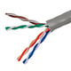 Product image for 1000FT 24AWG Cat5e 350MHz UTP Solid, Riser Rated (CMR), Bulk Ethernet Bare Copper Cable - Gray