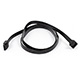 36inch SATA 6Gbps Cable w/Locking Latch (90 Degree to 180 Degree) - Black