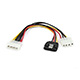 8inch 4pin MOLEX Male to 15pin SATA II and 4pin MOLEX Female Power Cable