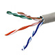 Image of 1000FT 24AWG Cat5e 350MHz STP Stranded, In-Wall Rated (CM), Bulk Ethernet Bare Copper Cable - Gray