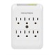 Image of 6 Outlet Slim Surge Protector Wall Tap w/ Telephone and RJ-45 Protection - 540 Joules