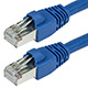 35FT 24AWG Cat6A 500MHz STP Bare Copper Ethernet Network Cable - Blue