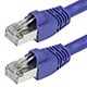 35FT 24AWG Cat6A 500MHz STP Bare Copper Ethernet Network Cable - Purple