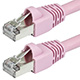 35FT 24AWG Cat6A 500MHz STP Bare Copper Ethernet Network Cable - Pink