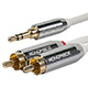 Image of 10ft Designed for Mobile 3.5mm Stereo Male to RCA Stereo Male (Gold Plated) - White(Limit 10 per Customer)