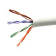 Product image for 1000FT 24AWG Cat5e 350MHz UTP Solid, Plenum (CMP), Bulk Ethernet Bare Copper Cable - Gray