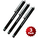Product image for 4.5" Aluminum Stylus (3-Pack) for all iPadŽ, iPhoneŽ, iPodŽ, Tablets, and SmartPhones - Black