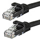 30FT FLEXboot Series 24AWG Cat6 550MHz UTP Bare Copper Ethernet Network Cable - Black
