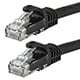 25FT FLEXboot Series 24AWG Cat6 550MHz UTP Bare Copper Ethernet Network Cable - Black