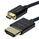 15ft Ultra Slim 36AWG High Speed w/ Ethernet Micro-HDMI (Type D) to HDMI (Type A) w/Redmere Cable - Black