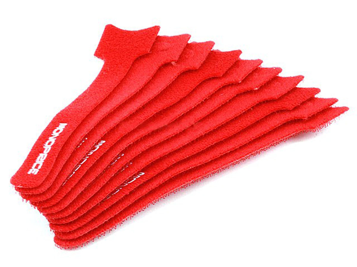 Large Product Image for Hook & Loop Fastening Cable Ties 6inch, 10pcs/Pack - Red