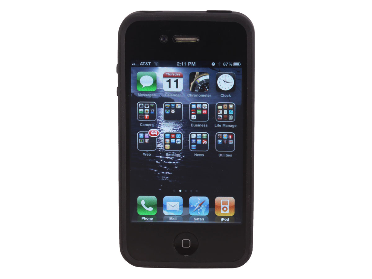 Large Product Image for Black iPhone� 4/4S Bumper with Clear Polycarbonate Case