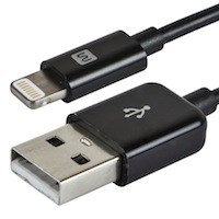 Product Image for 6ft MFi Certified <font color=red>Lightning�</font> to USB Charge/ Sync Cable for iPad�, iPhone�, and iPod� - Black