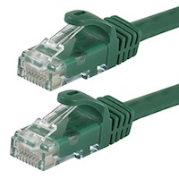 Monoprice FLEXboot Cat5e Ethernet Patch Cable - Snagless RJ45, Stranded, 350MHz, UTP, Pure Bare Copper Wire, 24AWG, 30ft, Green
