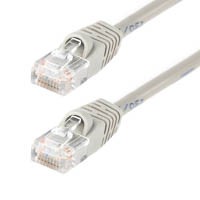 Monoprice Cat5e Ethernet Patch Cable - Snagless RJ45, Stranded, 350MHz, UTP, Pure Bare Copper Wire, 24AWG, 25ft, Gray