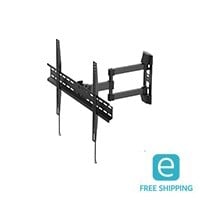 Monoprice Full-Motion Articulating TV Wall Mount Bracket - For Flat Screen TVs 37in to 70in, Max Weight 77lbs, Extension Range of 3.3in to 17.4in, VESA Patterns Up to 600x400, Rotating