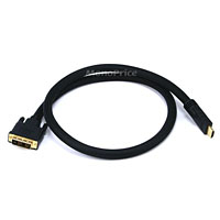 Product Image for 3ft 24AWG CL2 High Speed HDMI® to DVI Adapter Cable w / Net Jacket - Black