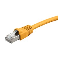 Monoprice Cat6A Ethernet Patch Cable - Snagless RJ45, 550MHz, STP, Pure Bare Copper Wire, 10G, 26AWG, 75ft, Yellow