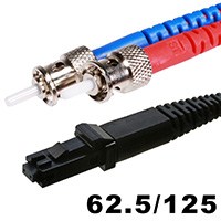 Product Image for Fiber Optic Cable, MTRJ (Male)/ST, Multi Mode, Duplex - 10 meter (62.5/125 Type) - Orange