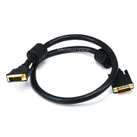 Product Image for 3ft 24AWG CL2 Dual Link DVI-D Cable - Black 