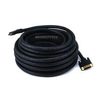 Product Image for 50ft 22AWG CL2 Silver Plated Standard HDMI� to DVI Adapter Cable - Black 