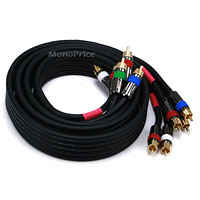 Product Image for 6ft 18AWG CL2 Premium 5-RCA Component Video/Audio Coaxial Cable (RG-6/U) - Black